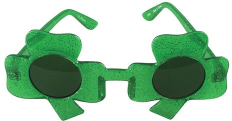 Shamrock Glitter Sun Glasses