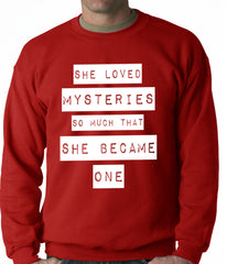 She Loved Mysteries So Much, She Became One Adult Crewneck