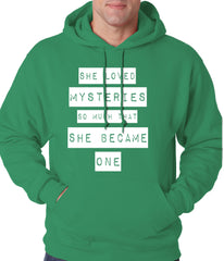 She Loved Mysteries So Much, She Became One Adult Hoodie