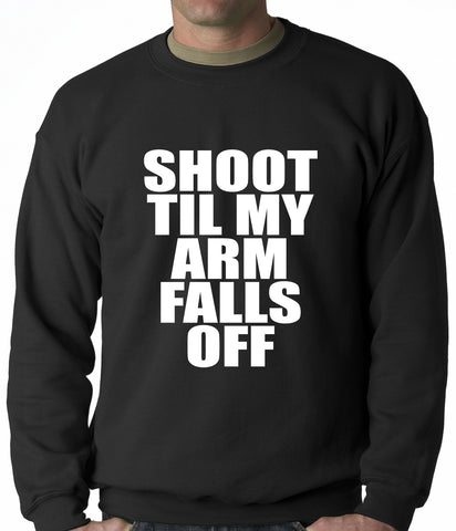 Shoot Til My Arm Falls Off Basketball Adult Crewneck