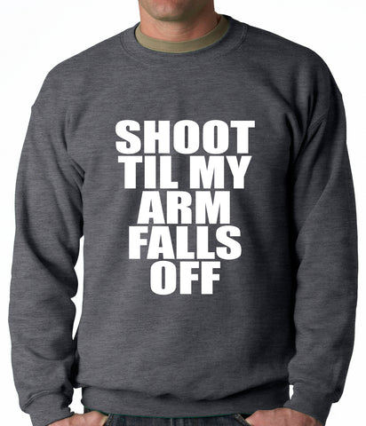 Shoot Til My Arm Falls Off Basketball Adult Crewneck