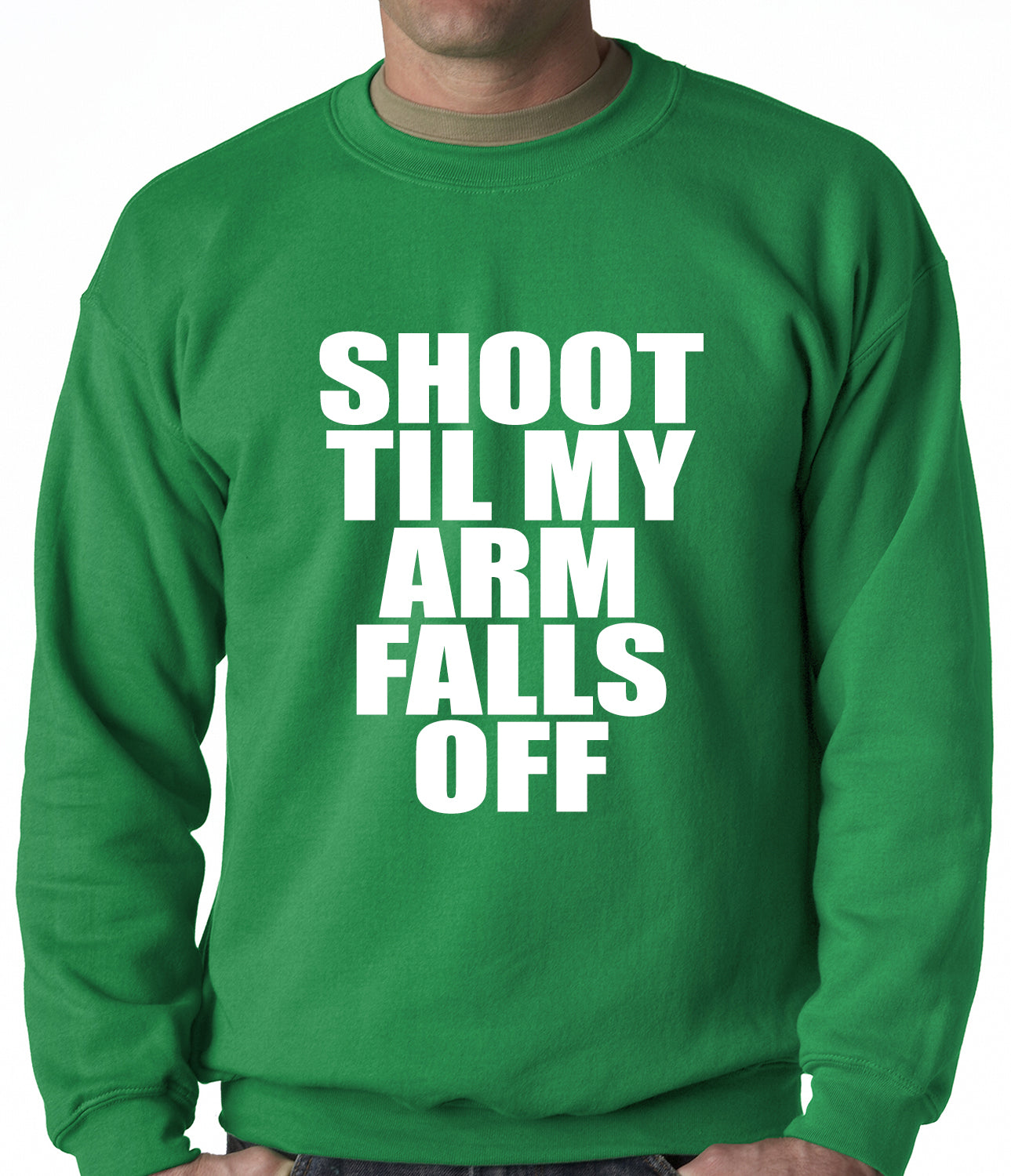 Shoot Til My Arm Falls Off Basketball Adult Crewneck
