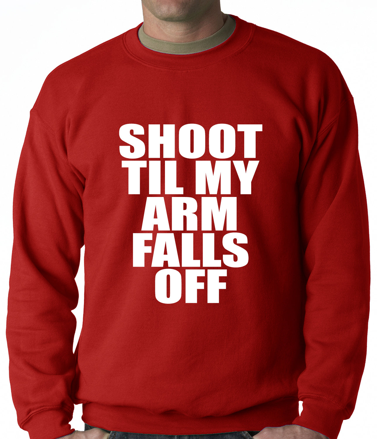 Shoot Til My Arm Falls Off Basketball Adult Crewneck