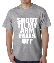 Shoot Til My Arm Falls Off Basketball Mens T-shirt