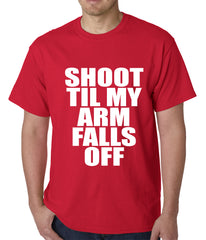 Shoot Til My Arm Falls Off Basketball Mens T-shirt