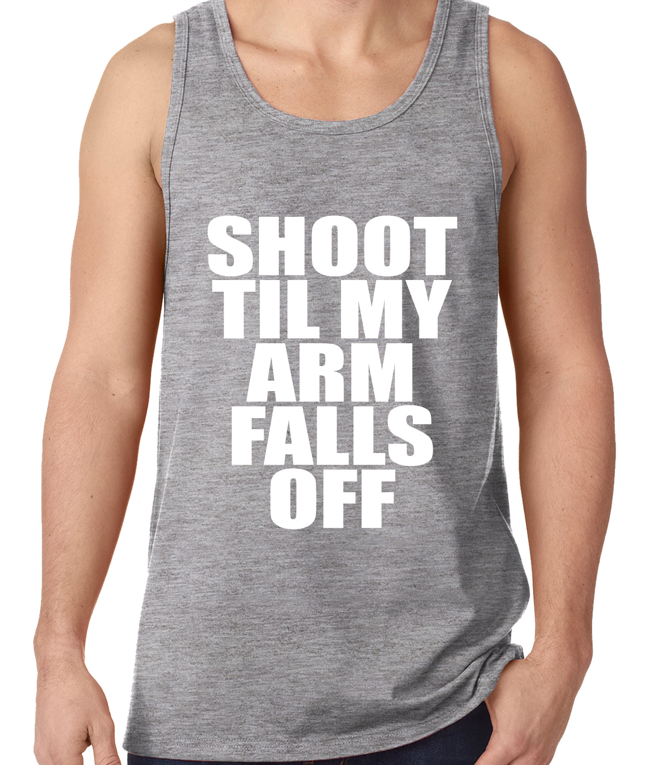 Shoot Til My Arm Falls Off Basketball Tank Top