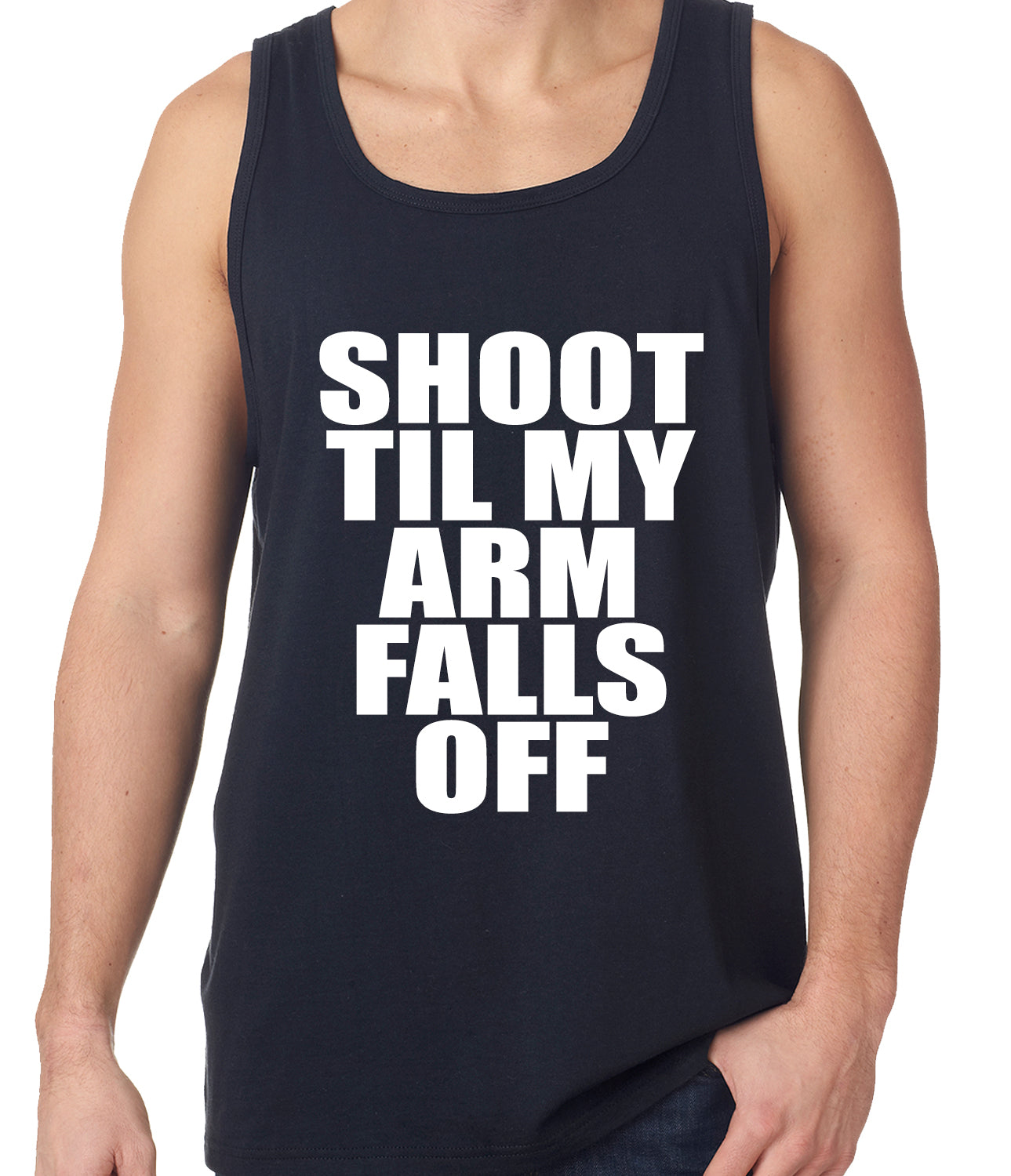 Shoot Til My Arm Falls Off Basketball Tank Top