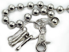 Silver Ball 30 inch Jean & Wallet Chain