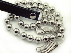 Silver Ball 30 inch Jean & Wallet Chain