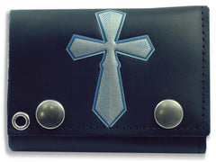 Silver Cross Genuine Leather Chain Wallet