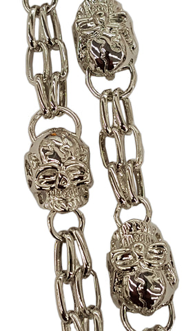 Silver Skull of Death Jean and Wallet Chain