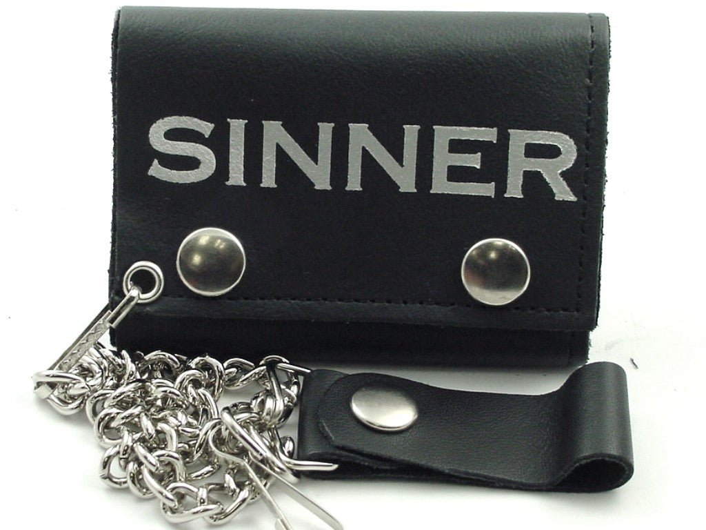 Sinner Genuine Leather Chain Wallet
