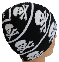 Skull and Crossbones Knit Beanie