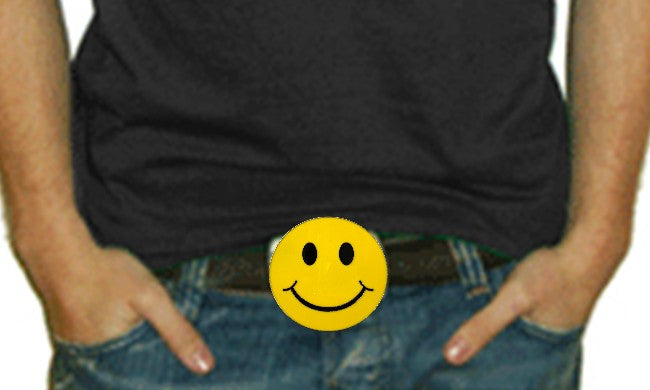 Smiley Face Belt Buckle with FREE leather belt