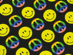 Smiley Face Tie Dye Peace Sign Bandanna