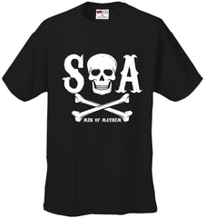 SOA Men Of Mayhem Skull and Crossbones Men's T-Shirt (Black)