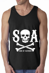 SOA Men Of Mayhem Skull and Crossbones Tank Top (Black)