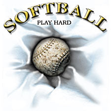 Softball Play Hard Girls T-Shirt