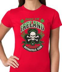 Sons of Ireland Shamrock Skull Biker Girls T-shirt