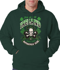 Sons of Ireland Shamrock Skull Biker Hoodie