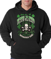 Sons of Ireland Shamrock Skull Biker Hoodie