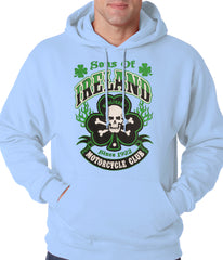 Sons of Ireland Shamrock Skull Biker Hoodie