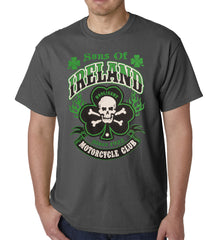 Sons of Ireland Shamrock Skull Biker Mens T-shirt