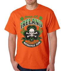 Sons of Ireland Shamrock Skull Biker Mens T-shirt