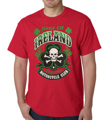 Sons of Ireland Shamrock Skull Biker Mens T-shirt