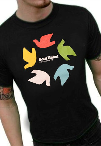 Soul Rebel Dove Wheel T-Shirt (Black)