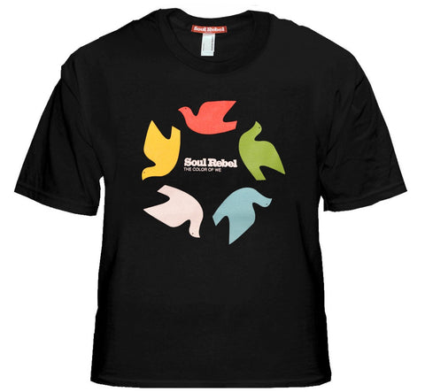 Soul Rebel Dove Wheel T-Shirt (Black, XL)