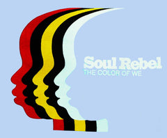 Soul Rebel The Color Of We Faces Men's T-Shirt (Light Blue)