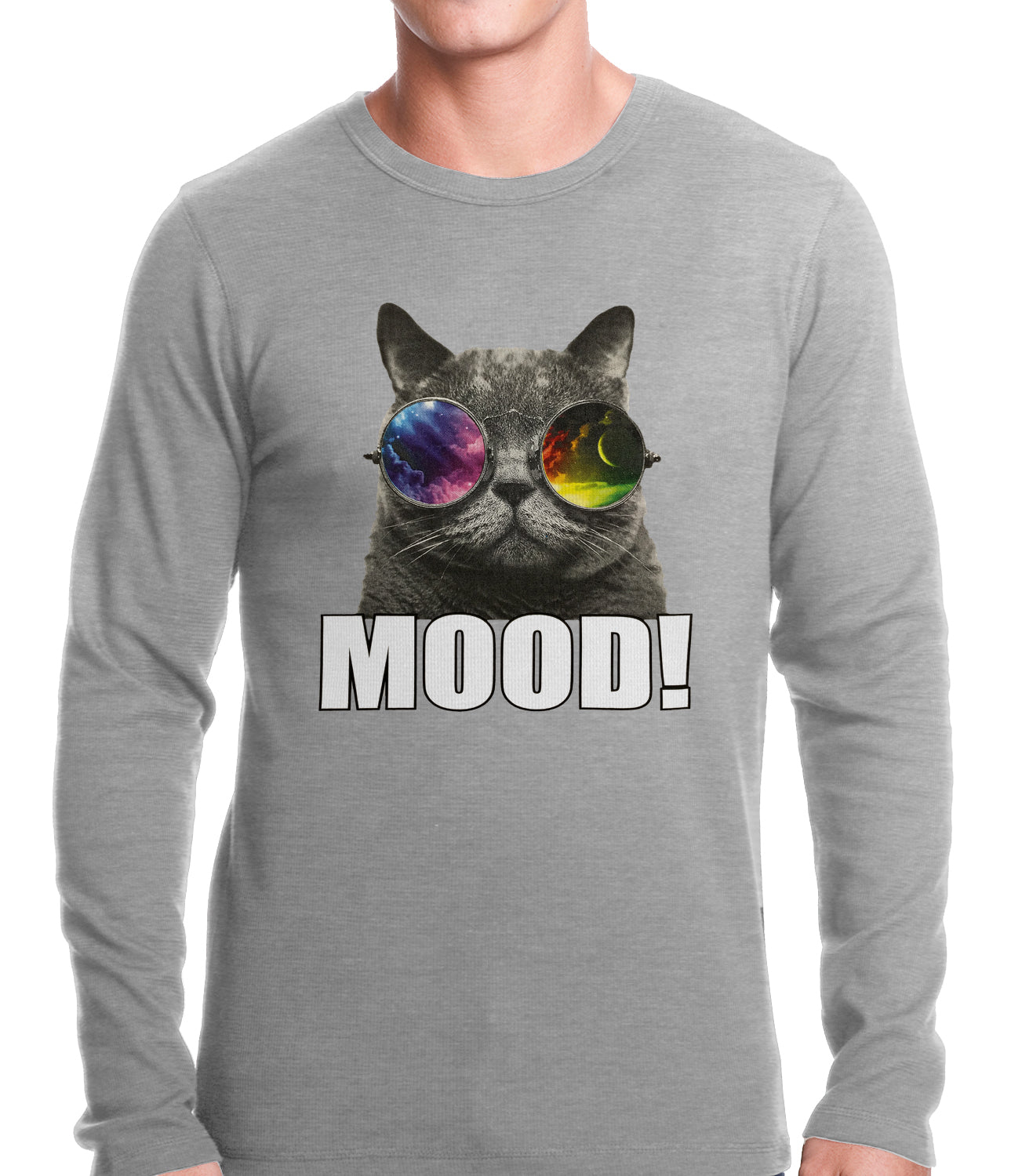Spaced Mood Cat Thermal Shirt