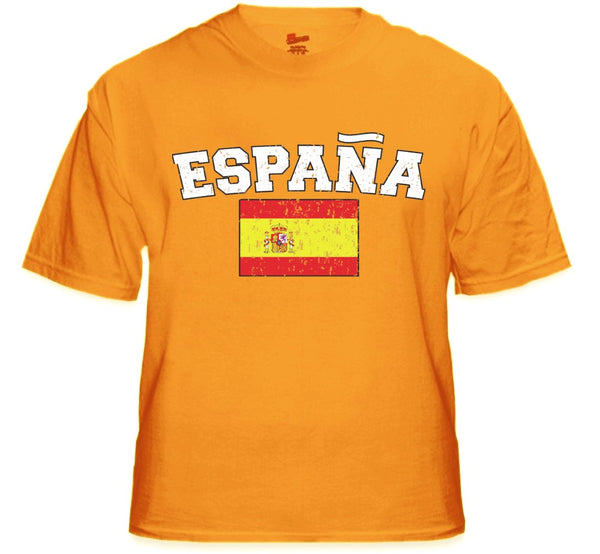 Spain "España" Vintage Flag International Mens T-Shirt –
