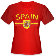 Spain Vintage Shield International Girls T-Shirt