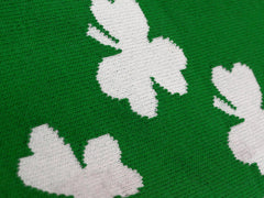 St. Patrick’s Day All Over Shamrocks Leg Warmers (Green with White Shamrocks)