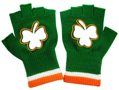 St. Patrick's Day Fingerless Shamrock Gloves (Pair)