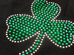 St. Patrick's Day Rhinestone Shamrock Beanie