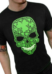 St. Patrick's Day Shamrock Sugar Skull Men's T-Shirt