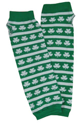 St. Patrick's Day (STRIPES & SHAMROCKS) Pair of Arm Warmers