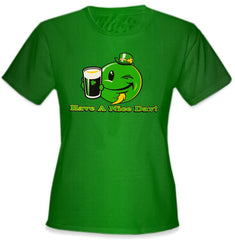 St. Patrick's Day Tees - Have a Nice Day Irish Smiley Girls T-Shirt