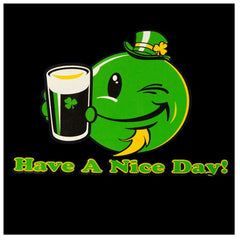 St. Patrick's Day Tees - Have a Nice Day Irish Smiley Girls T-Shirt