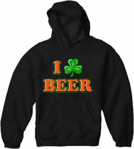 St. Patrick's Day Tees - I Love Beer Shamrock Hoodie