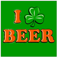 St. Patrick's Day Tees - I Love Beer Shamrock Hoodie