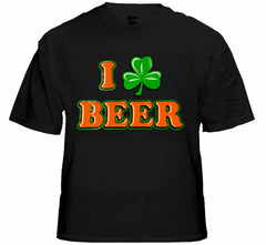 St. Patrick's Day Tees - I Love Beer Shamrock T-Shirt