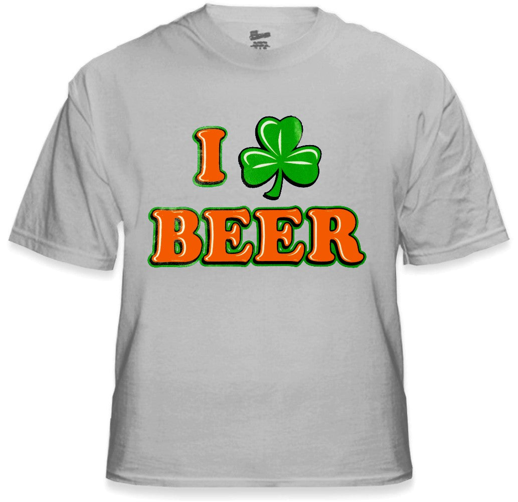 St. Patrick's Day Tees - I Love Beer Shamrock T-Shirt