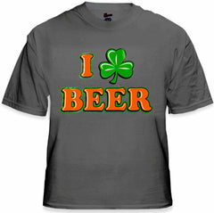 St. Patrick's Day Tees - I Love Beer Shamrock T-Shirt