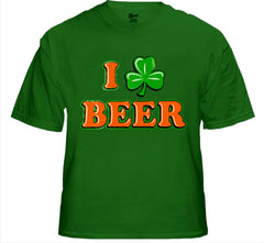 St. Patrick's Day Tees - I Love Beer Shamrock T-Shirt