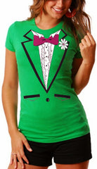 St. Patrick's Day Tuxedo Shirt For Girls