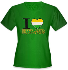 St. Patrick's Tees - I Love Ireland Girls T-Shirt